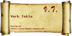 Verb Tekla névjegykártya